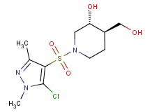 (3R*,4R*)-1-[(5-chloro-1,3-dimethyl-1H-pyrazol-4-yl)sulfonyl]-4-(hydroxymethyl)-3-piperidinol