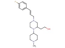2-[4-[(2E)-3-(4-fluorophenyl)-2-propen-1-yl]-1-(1-methyl-4-piperidinyl)-2-piperazinyl]ethanol