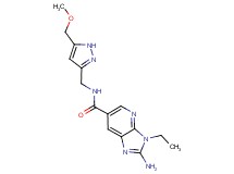 2-amino-3-ethyl-N-{[5-(methoxymethyl)-1H-pyrazol-3-yl]methyl}-3H-imidazo[4,5-b]pyridine-6-carboxamide