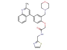 2-[4-(2-methyl-4-quinolinyl)-2-(4-morpholinylmethyl)phenoxy]-N-(1,3-thiazol-2-ylmethyl)acetamide