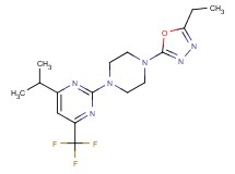 2-[4-(5-ethyl-1,3,4-oxadiazol-2-yl)piperazin-1-yl]-4-isopropyl-6-(trifluoromethyl)pyrimidine