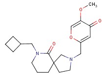 7-(cyclobutylmethyl)-2-[(5-methoxy-4-oxo-4H-pyran-2-yl)methyl]-2,7-diazaspiro[4.5]decan-6-one