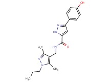 N-[(3,5-dimethyl-1-propyl-1H-pyrazol-4-yl)methyl]-3-(4-hydroxyphenyl)-1H-pyrazole-5-carboxamide