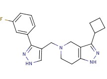 3-cyclobutyl-5-{[3-(3-fluorophenyl)-1H-pyrazol-4-yl]methyl}-4,5,6,7-tetrahydro-1H-pyrazolo[4,3-c]pyridine