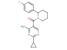 2-cyclopropyl-5-{[2-(4-fluorophenyl)-1-piperidinyl]carbonyl}-4-methylpyrimidine