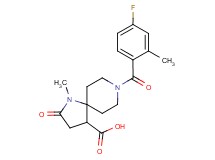 8-(4-fluoro-2-methylbenzoyl)-1-methyl-2-oxo-1,8-diazaspiro[4.5]decane-4-carboxylic acid