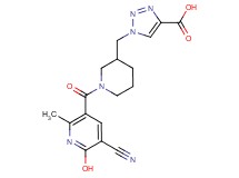 1-({1-[(5-cyano-6-hydroxy-2-methyl-3-pyridinyl)carbonyl]-3-piperidinyl}methyl)-1H-1,2,3-triazole-4-carboxylic acid