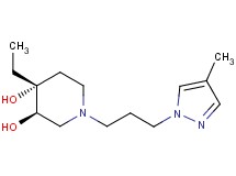 (3R*,4R*)-4-ethyl-1-[3-(4-methyl-1H-pyrazol-1-yl)propyl]piperidine-3,4-diol