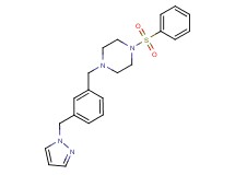 1-(phenylsulfonyl)-4-[3-(1H-pyrazol-1-ylmethyl)benzyl]piperazine