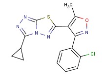 6-[3-(2-chlorophenyl)-5-methylisoxazol-4-yl]-3-cyclopropyl[1,2,4]triazolo[3,4-b][1,3,4]thiadiazole