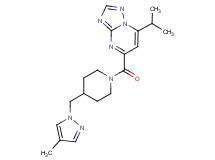 7-isopropyl-5-({4-[(4-methyl-1H-pyrazol-1-yl)methyl]-1-piperidinyl}carbonyl)[1,2,4]triazolo[1,5-a]pyrimidine