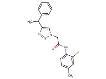 N-(2-fluoro-4-methylphenyl)-2-[4-(1-phenylethyl)-1H-1,2,3-triazol-1-yl]acetamide