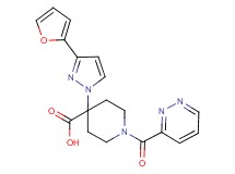 4-[3-(2-furyl)-1H-pyrazol-1-yl]-1-(pyridazin-3-ylcarbonyl)piperidine-4-carboxylic acid