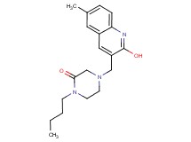 1-butyl-4-[(2-hydroxy-6-methyl-3-quinolinyl)methyl]-2-piperazinone