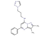 2,3-dimethyl-5-phenyl-N-[3-(1H-1,2,3-triazol-1-yl)propyl]pyrazolo[1,5-a]pyrimidin-7-amine