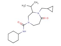 N-cyclohexyl-4-(cyclopropylmethyl)-3-isopropyl-5-oxo-1,4-diazepane-1-carboxamide