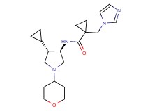 N-[rel-(3R,4S)-4-cyclopropyl-1-(tetrahydro-2H-pyran-4-yl)-3-pyrrolidinyl]-1-(1H-imidazol-1-ylmethyl)cyclopropanecarboxamide dihydrochloride