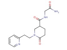 N-(2-amino-2-oxoethyl)-6-oxo-1-[2-(2-pyridinyl)ethyl]-3-piperidinecarboxamide