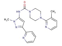 4-(3-methylpyridin-2-yl)-N-(1-methyl-3-pyridin-2-yl-1H-pyrazol-5-yl)piperazine-1-carboxamide
