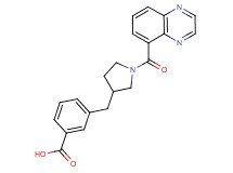 3-{[1-(5-quinoxalinylcarbonyl)-3-pyrrolidinyl]methyl}benzoic acid