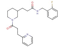 N-(2-fluorobenzyl)-3-{1-[3-(2-pyridinyl)propanoyl]-3-piperidinyl}propanamide