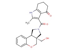 3-{[(3aS*,9bS*)-3a-(hydroxymethyl)-1,3a,4,9b-tetrahydrochromeno[3,4-c]pyrrol-2(3H)-yl]carbonyl}-2-methyl-1,5,6,7-tetrahydro-4H-indol-4-one