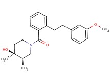(3R*,4S*)-1-{2-[2-(3-methoxyphenyl)ethyl]benzoyl}-3,4-dimethylpiperidin-4-ol
