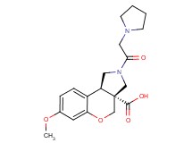 (3aR*,9bR*)-7-methoxy-2-(pyrrolidin-1-ylacetyl)-1,2,3,9b-tetrahydrochromeno[3,4-c]pyrrole-3a(4H)-carboxylic acid