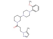 1-(2-methoxyphenyl)-4-{1-[3-(5-methyl-1H-pyrazol-1-yl)propanoyl]-3-piperidinyl}piperazine