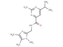 2-amino-6-isopropyl-N-[(1,4,5-trimethyl-1H-imidazol-2-yl)methyl]-4-pyrimidinecarboxamide trifluoroacetate