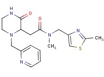 N-methyl-N-[(2-methyl-1,3-thiazol-4-yl)methyl]-2-[3-oxo-1-(2-pyridinylmethyl)-2-piperazinyl]acetamide