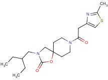 3-(2-ethylbutyl)-8-[(2-methyl-1,3-thiazol-4-yl)acetyl]-1-oxa-3,8-diazaspiro[4.5]decan-2-one
