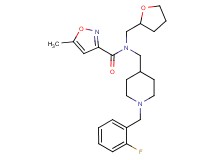 N-{[1-(2-fluorobenzyl)-4-piperidinyl]methyl}-5-methyl-N-(tetrahydro-2-furanylmethyl)-3-isoxazolecarboxamide