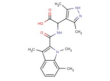 (3,5-dimethyl-1H-pyrazol-4-yl){[(1,3,7-trimethyl-1H-indol-2-yl)carbonyl]amino}acetic acid