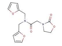 N,N-bis(2-furylmethyl)-2-(2-oxo-1,3-oxazolidin-3-yl)acetamide