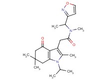 2-(1-isopropyl-2,6,6-trimethyl-4-oxo-4,5,6,7-tetrahydro-1H-indol-3-yl)-N-[1-(3-isoxazolyl)ethyl]-N-methylacetamide