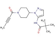 N-{1-[1-(2-butynoyl)-4-piperidinyl]-1H-pyrazol-5-yl}-2,2-dimethylpropanamide