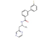 3'-fluoro-N-(1-methyl-2-pyrazin-2-ylethyl)biphenyl-3-carboxamide