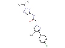 2-[3-(4-chlorophenyl)-4-methyl-1H-pyrazol-1-yl]-N-(2-isopropyl-2H-1,2,3-triazol-4-yl)acetamide