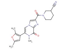 1-{[6-(2,5-dimethyl-3-furyl)-7-methyl-8-oxo-7,8-dihydroimidazo[1,2-a]pyrazin-2-yl]carbonyl}piperidine-3-carbonitrile