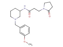 N-[1-(3-methoxybenzyl)-3-piperidinyl]-3-(2-oxo-1-pyrrolidinyl)propanamide