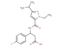 3-{[(1-ethyl-3-isopropyl-1H-pyrazol-5-yl)carbonyl]amino}-3-(4-fluorophenyl)propanoic acid