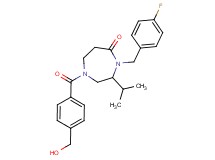 4-(4-fluorobenzyl)-1-[4-(hydroxymethyl)benzoyl]-3-isopropyl-1,4-diazepan-5-one