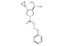 rel-(3R,4S)-1-[(benzyloxy)acetyl]-4-cyclopropyl-N,N-dimethyl-3-pyrrolidinamine hydrochloride