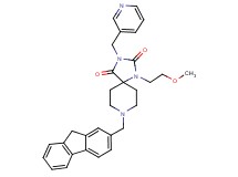 8-(9H-fluoren-2-ylmethyl)-1-(2-methoxyethyl)-3-(3-pyridinylmethyl)-1,3,8-triazaspiro[4.5]decane-2,4-dione