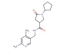 1-cyclopentyl-N-[(4,6-dimethyl-3-pyridinyl)methyl]-5-oxo-3-pyrrolidinecarboxamide
