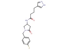 N-[1-(4-fluorobenzyl)-5-oxopyrrolidin-3-yl]-4-(1H-pyrazol-4-yl)butanamide