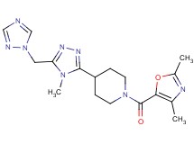 1-[(2,4-dimethyl-1,3-oxazol-5-yl)carbonyl]-4-[4-methyl-5-(1H-1,2,4-triazol-1-ylmethyl)-4H-1,2,4-triazol-3-yl]piperidine
