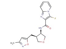 3-fluoro-N-{(3R*,4S*)-4-[(3-methyl-5-isoxazolyl)methyl]tetrahydro-3-furanyl}imidazo[1,2-a]pyridine-2-carboxamide