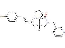 (3aS*,5S*,9aS*)-5-[(E)-2-(4-fluorophenyl)vinyl]-2-(3-pyridinylmethyl)hexahydro-7H-pyrrolo[3,4-g]pyrrolizin-1(2H)-one